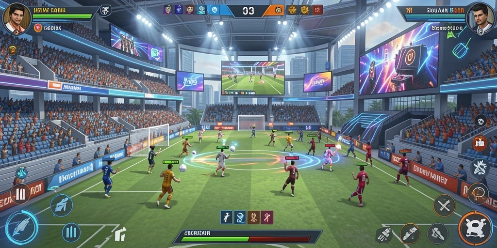 Screenshot menampilkan level awal yang penuh warna.